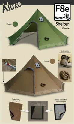 Luxe Outdoor F8e Winter Shelter - Green 11 Luxe Outdoor F8e Winter Shelter - Green -Camp Friluft Gear 167629933 origpic 702782 1