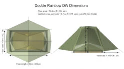 Tarptent Double Rainbow DW (double Wall) 25 Tarptent Double Rainbow DW (double Wall) -Camp Friluft Gear drdw dimensions