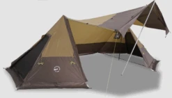 Luxe Outdoor Twin Shelter With Stove Jack 4p Tent -Camp Friluft Gear twinshelter backpackinglightse frontopen